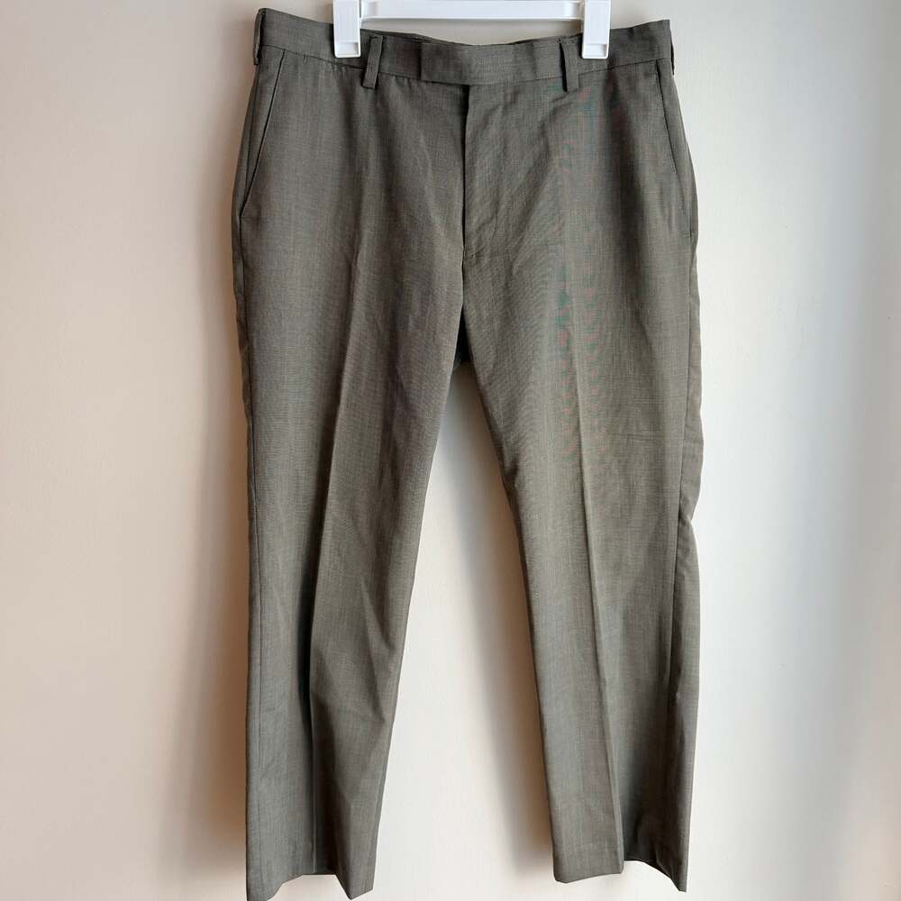 Louis Raphael Tailored Men's Modern Fit Dress Pants Grey 36x30
